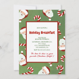 Invitación de desayuno de Navidad Azúcar de cebada