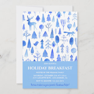 Invitación de Desayuno de Navidad Hermoso Aquarela