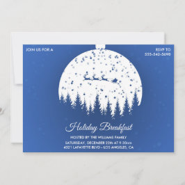 Invitación de desayuno de Navidad Trineo de Santa