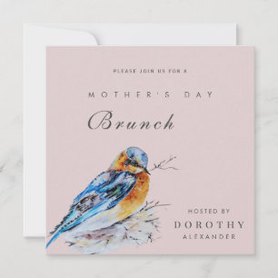 Invitación de desayuno del Día de la Madre Pájaro 