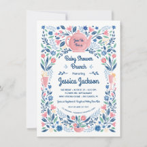 Invitación de desayuno encantador para baby shower
