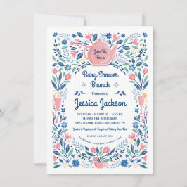 Invitación de desayuno encantador para baby shower
