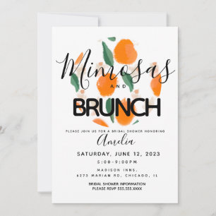 Invitación de desayuno Mimosa Dibujada a Mano para