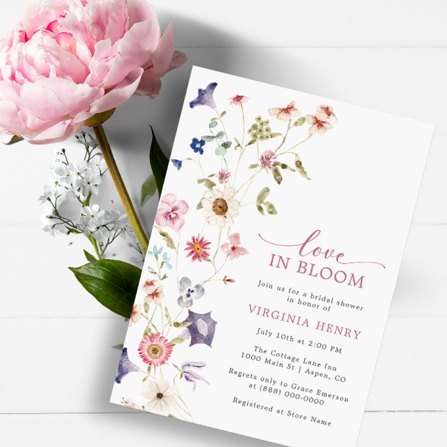 Invitación de Desayuno Nupcial Amor en Flor (Bridal Shower Love In Bloom Invitation by Painted Paperie
)