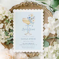Invitación de Desayuno Nupcial Champagne Blue Love