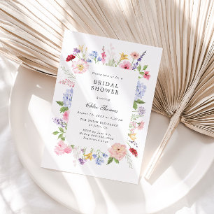 Invitación de Desayuno Nupcial con Marco Floral de