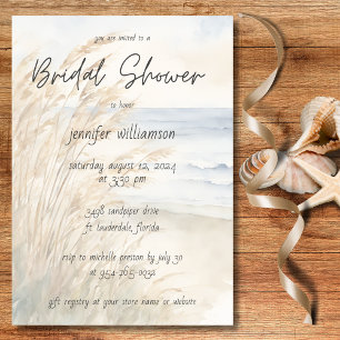 Invitación de Desayuno Nupcial de Avena de Mar con