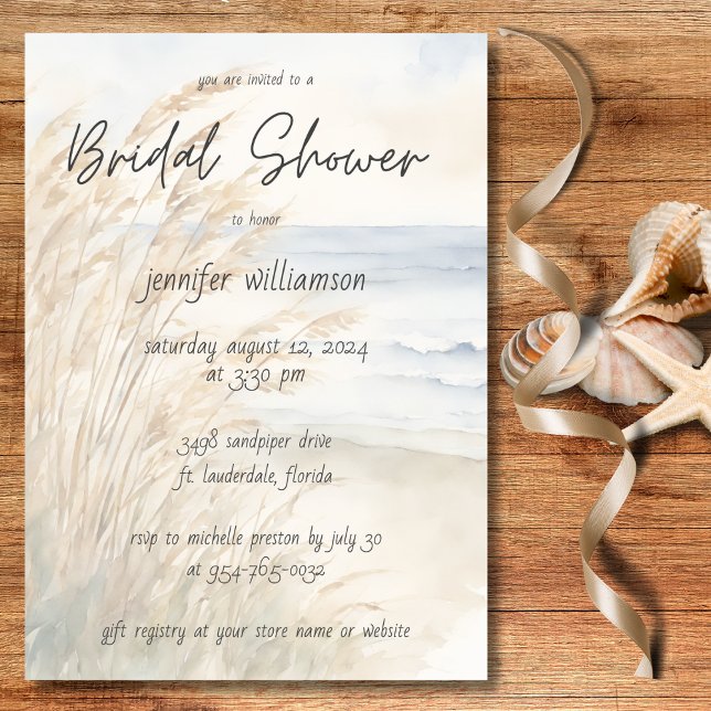 Invitación de Desayuno Nupcial de Avena de Mar con (Subido por el creador)