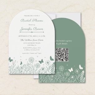 Invitación de Desayuno Nupcial de Flores Silvestre