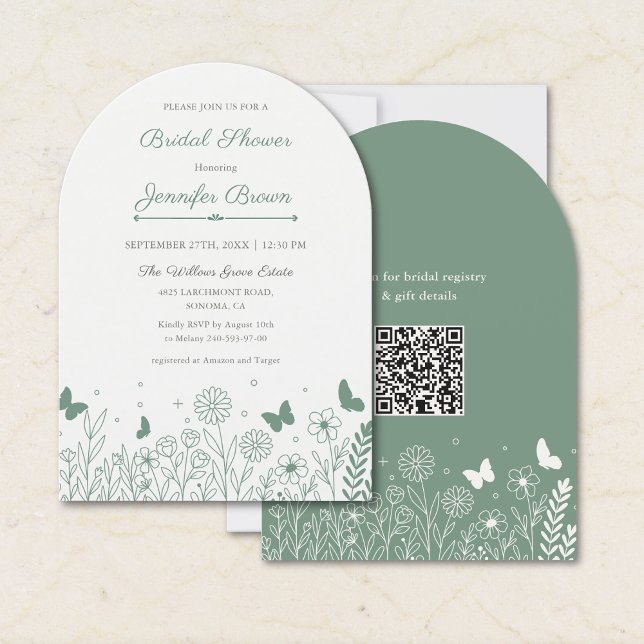 Invitación de Desayuno Nupcial de Flores Silvestre (Subido por el creador)