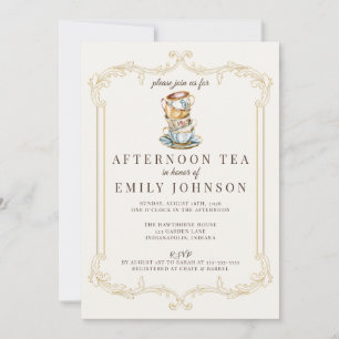 Invitación de Desayuno Nupcial de Té de la Tarde