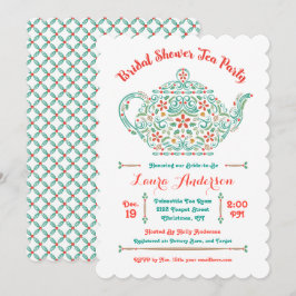 Invitación de Desayuno Nupcial de Tetera Encantado