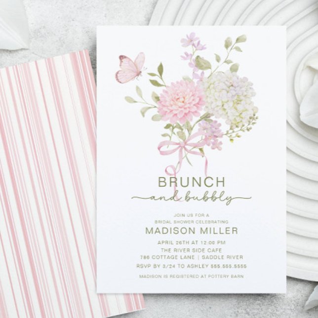 Invitación de Desayuno Tardío y Burbujas Florales  (Subido por el creador)