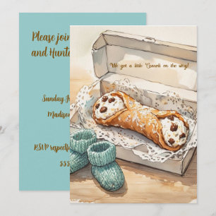 Invitación de descarga digital Little Cannoli Baby