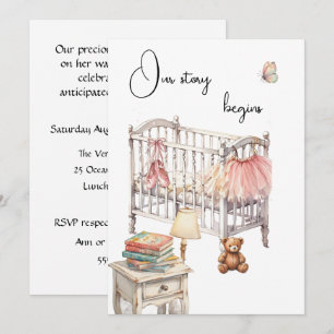 Invitación de descarga digital para baby shower de