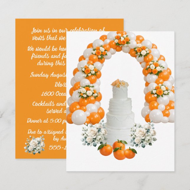 Invitación de descarga digital para celebración de (Anverso / Reverso)