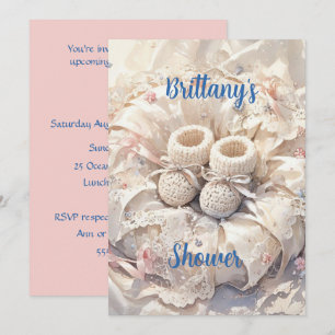 Invitación de descarga digital Satin and Lace Baby
