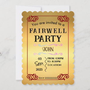 Invitación de despedida