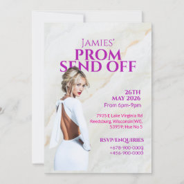 Invitación de Despedida de Baile de Graduación en 