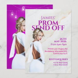 Invitación de Despedida de Baile de Graduación en 