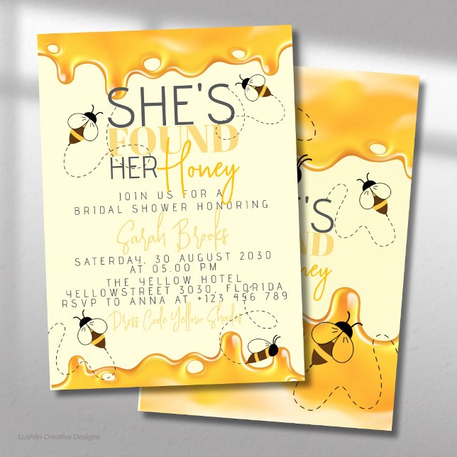 Invitación de Despedida de Soltera Abeja de Miel (Subido por el creador)