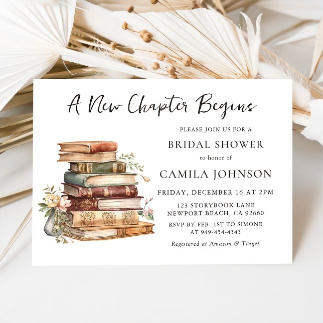 Invitación de Despedida de Soltera Amante de Libro (Subido por el creador)