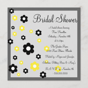 Invitación de Despedida de Soltera Amarillo Floral