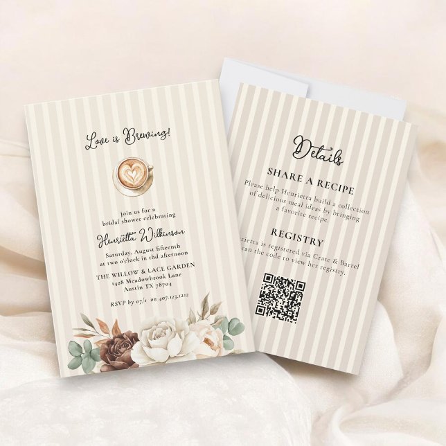 Invitación de Despedida de Soltera Amor de Café (Subido por el creador)