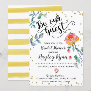 Invitación de Despedida de Soltera 'Be Our Guest' 