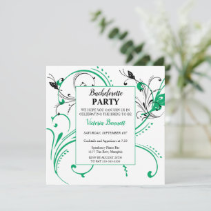 Invitación de Despedida de Soltera Botánica Chic