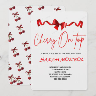 Invitación de Despedida de Soltera Cherry On Top P