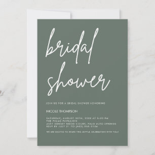 Invitación de Despedida de Soltera Chic Sage Moder