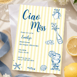 Invitación de Despedida de Soltera Ciao Miss