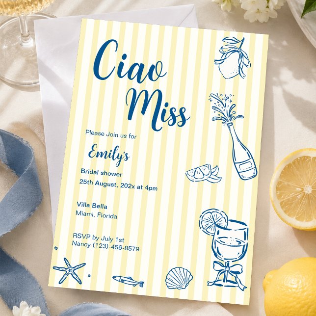Invitación de Despedida de Soltera Ciao Miss (Subido por el creador)