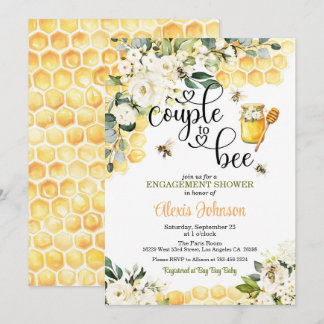 Invitación de Despedida de Soltera con Abejas para