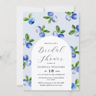 Invitación de Despedida de Soltera con Arándanos e