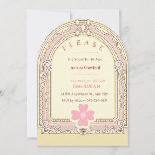 Invitación de Despedida de Soltera con Arco   Flor