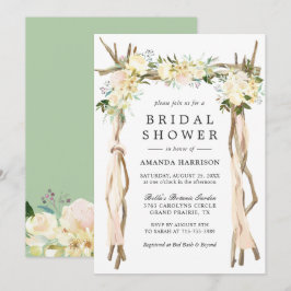 Invitación de Despedida de Soltera con Arco Floral