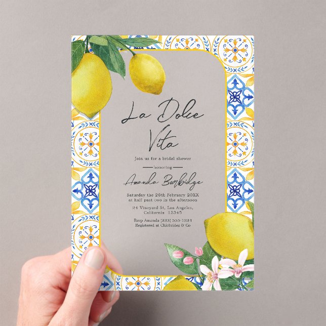 Invitación de Despedida de Soltera con Azulejo Ita (Insitu (portátil))