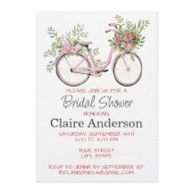 Invitación de Despedida de Soltera con Bicicleta F