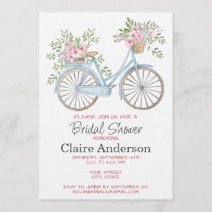 Invitación de Despedida de Soltera con Bicicleta F