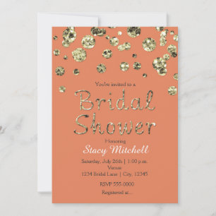 Invitación de Despedida de Soltera con Brillo de C
