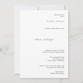 Invitación de Despedida de Soltera con Caligrafía 