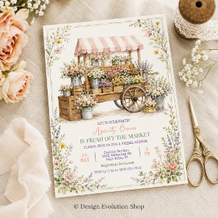 Invitación de Despedida de Soltera con Carro de Fl