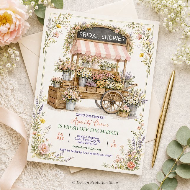 Invitación de Despedida de Soltera con Carro de Fl (Subido por el creador)