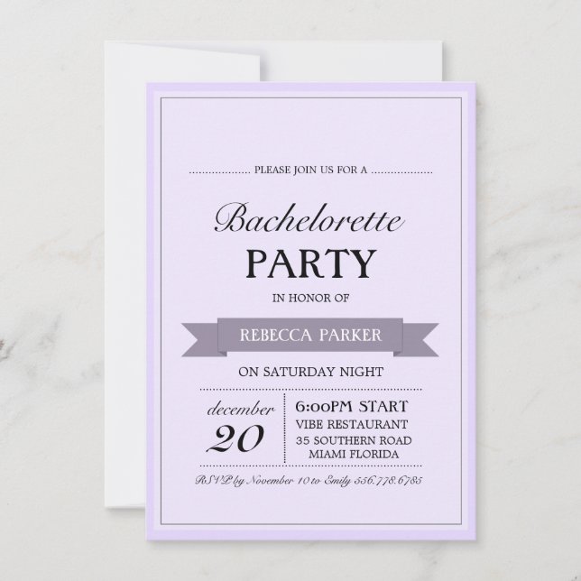 Invitación de despedida de soltera con cartel vint (Anverso)