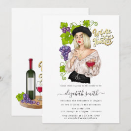 Invitación de Despedida de Soltera con Cata de Vin