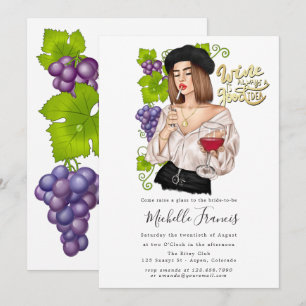 Invitación de Despedida de Soltera con Cata de Vin