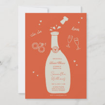 Invitación de Despedida de Soltera con Champán Dib