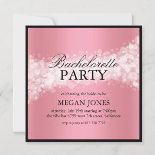 Invitación de despedida de soltera con confeti de